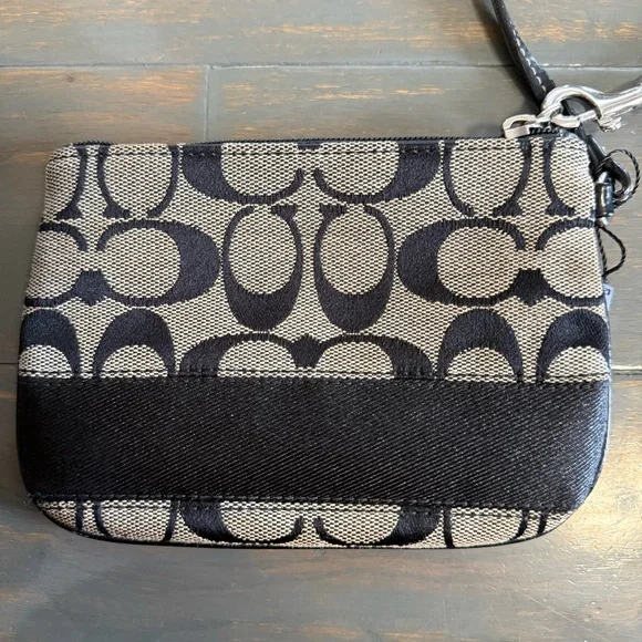 Y2K Vintage Coach Signature Collectiom Black and Gray Wristlet - Picture 7 of 9